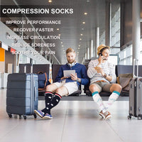 6 Pairs Compression Socks for Women & Men Circulation - Best Support for Nurses,Running,Athletic,Sports